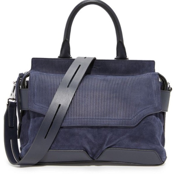 Rag & Bone Pilot Satchel Navy & Black Leather Bag - Picture 1 of 8